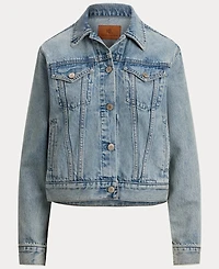 Lauren Ralph Women's Paizley Rigid Denim Trucker Jacket