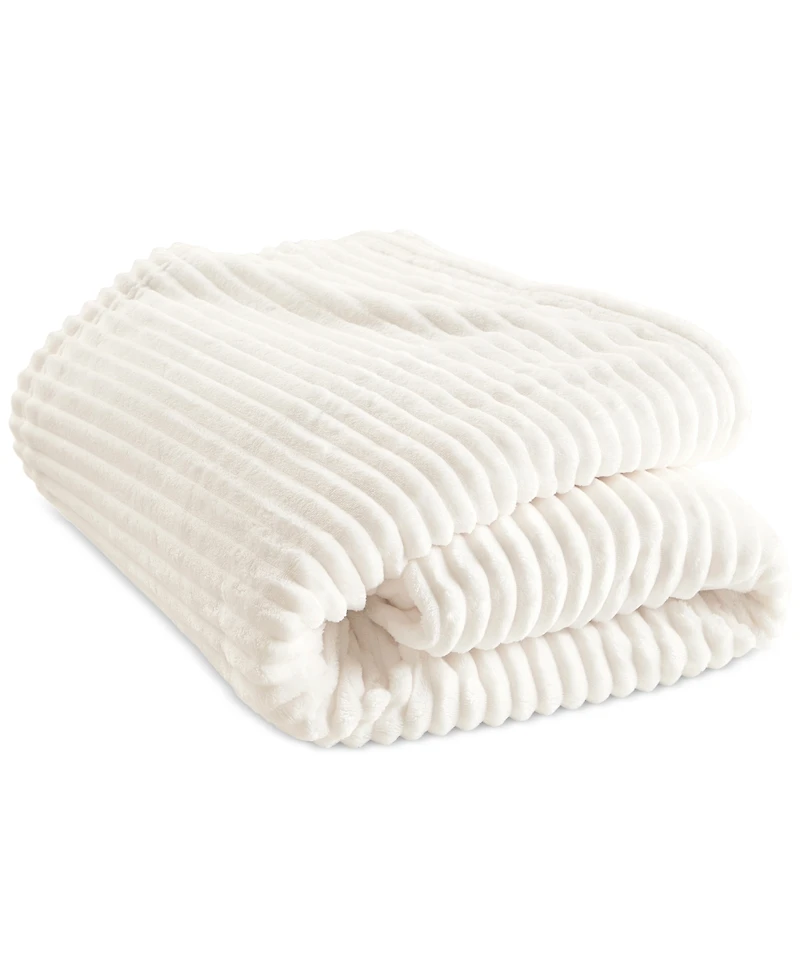 Arch Studio Ribbed Plush Blanket, King, Macy's Exclusive
