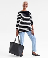 Style & Co Women's Boat-Neck Ribbed Tunic Sweater, Macy's Exclusive