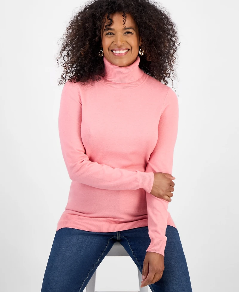 Style & Co Women's Long-Sleeve Turtleneck Sweater, Created for Macy's