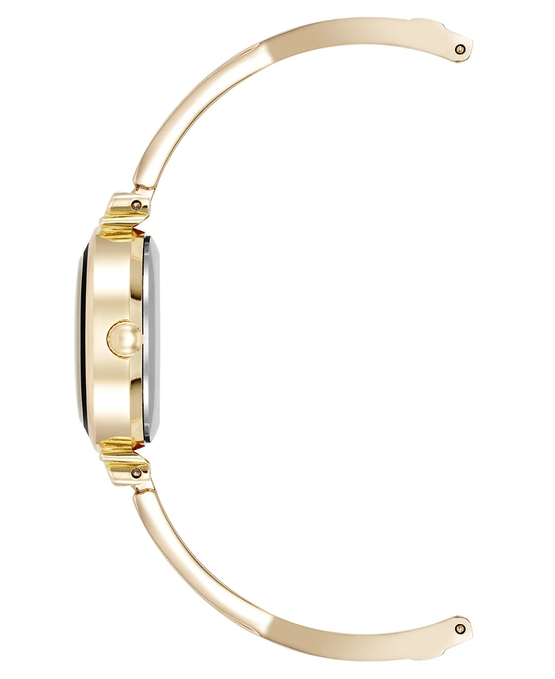Anne Klein Women's Quartz and Gold-Tone Metal Alloy Bangle Watch Set