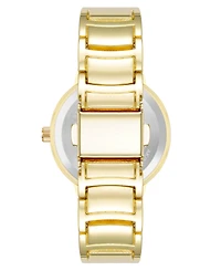 Anne Klein Women's Quartz Round Black and Gold-Tone Metal Alloy Watch, 30mm