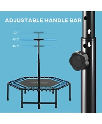 Soozier 45" Rebounder Trampoline with Led Light & Adjustable Handle,