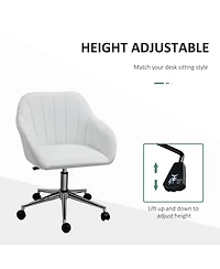 Vinsetto Mid-Back Home Office Chair w/ Tub Seat Design, Adjustable Height,