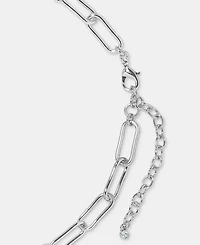 On 34th Pave Star Oval Locket Pendant Necklace, 18" + 3" extender, Macy's Exclusive