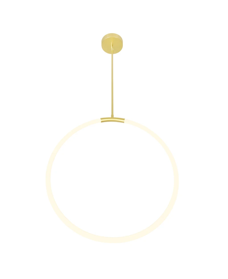 Cwi Lighting 26" Metal Hoops 1 Light Led Chandelier