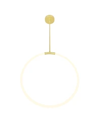 Cwi Lighting 26" Metal Hoops 1 Light Led Chandelier