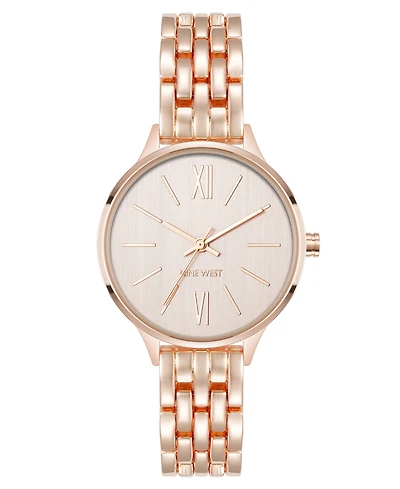 Anne Klein Women's Quartz Essential Rose Gold-Tone Metal Alloy Watch, 34mm