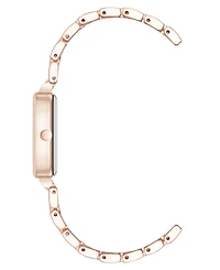 Anne Klein Women's Quartz Cushion Rose Gold-Tone Metal Alloy Watch, 26mm