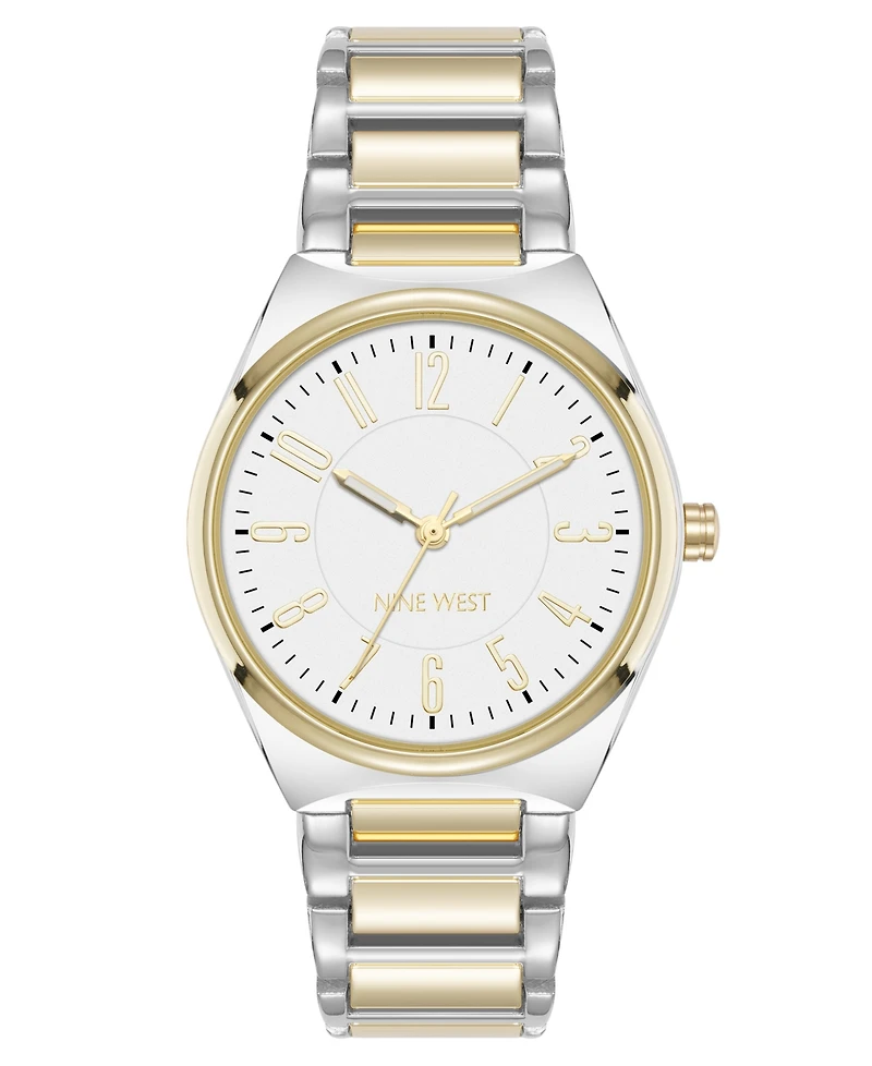 Anne Klein Women's Quartz Easy-to-Read Silver-Tone and Gold-Tone Metal Alloy Watch, 34mm