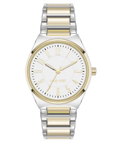Anne Klein Women's Quartz Easy-to-Read Silver-Tone and Gold-Tone Metal Alloy Watch, 34mm