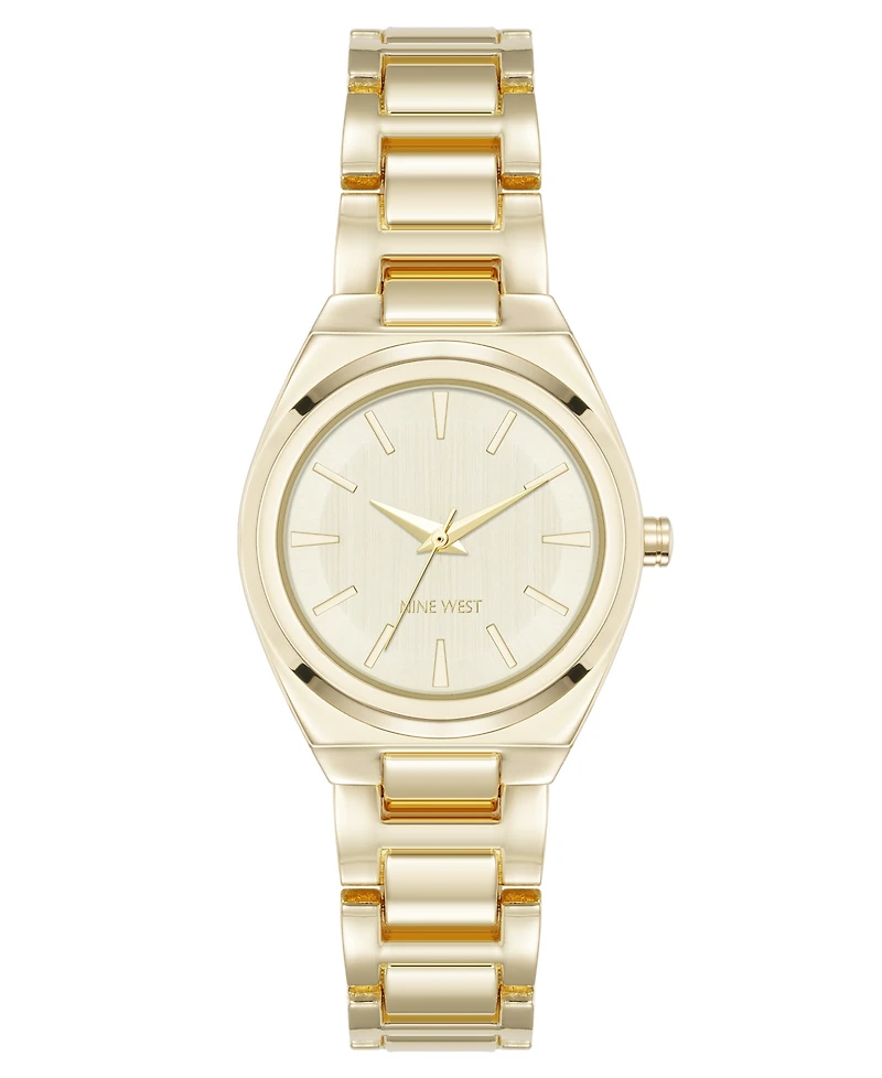 Anne Klein Women's Quartz Minimalist Gold-Tone Metal Alloy Watch, 30mm