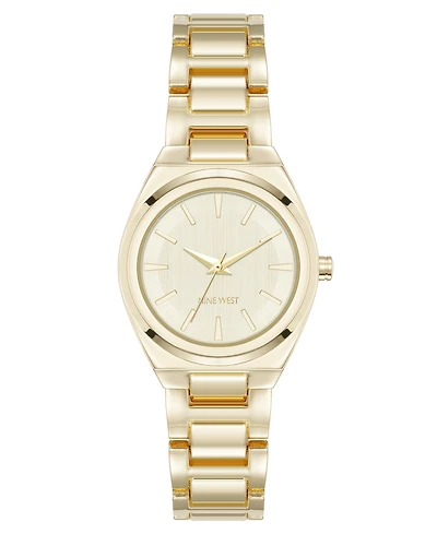 Anne Klein Women's Quartz Minimalist Gold-Tone Metal Alloy Watch, 30mm