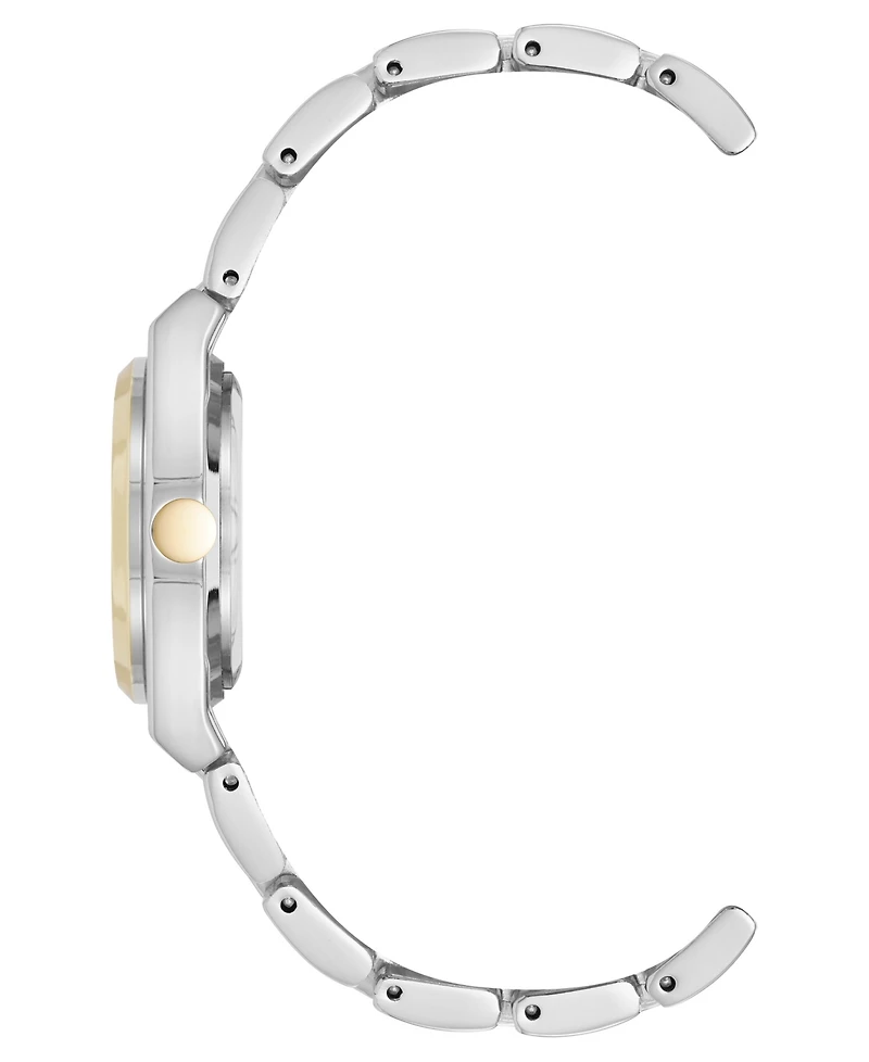 Anne Klein Women's Quartz Minimalist Silver-Tone and Gold-Tone Metal Alloy Watch, 30mm