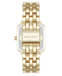 Anne Klein Women's Quartz Square Gold-Tone Metal Alloy Watch