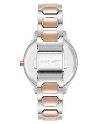 Anne Klein Women's Quartz Unique Silver-Tone and Rose Gold-Tone Metal Alloy Watch, 33mm