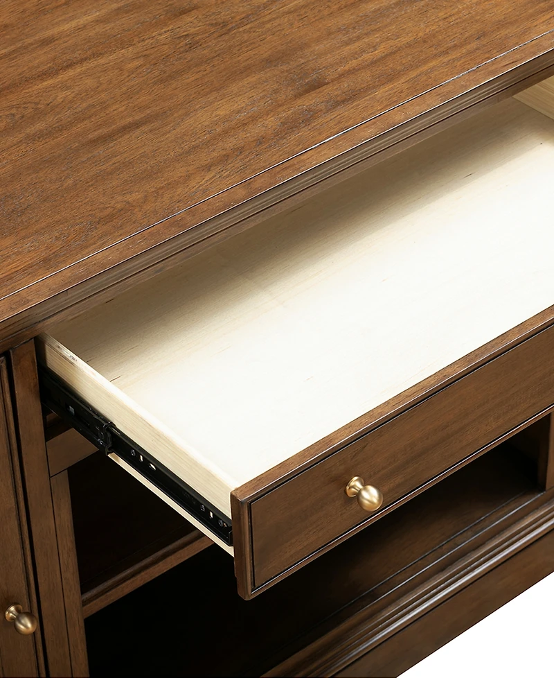 Furniture 65" Wooden Amren Doors Console Table
