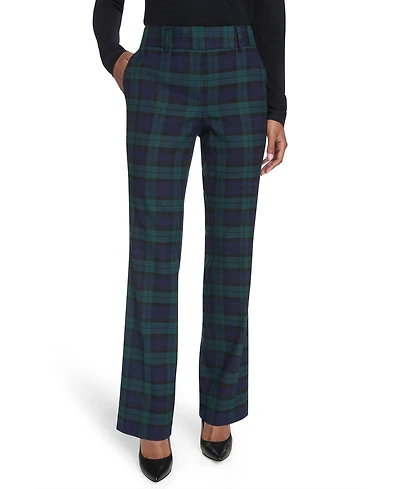 Tommy Hilfiger Women's Watch Plaid Bootcut Trousers