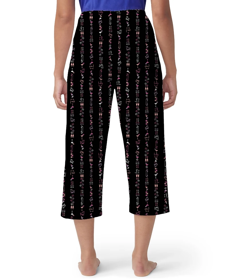 Hue Women's Line Em Up Printed Capri Pajama Pants