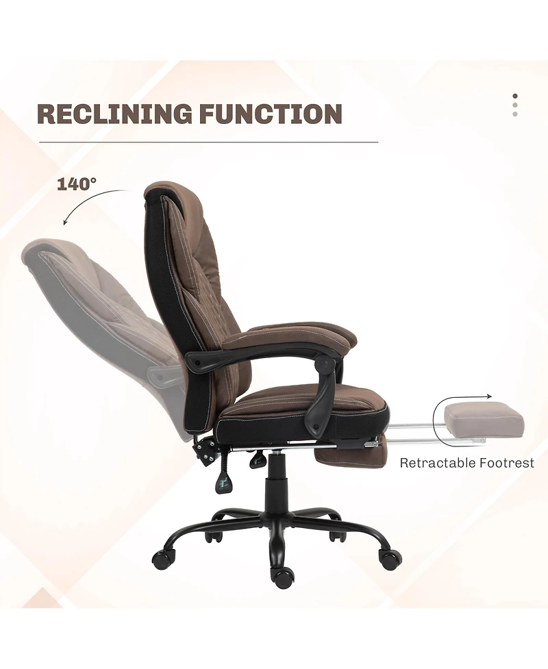 Homcom Executive Office Chair with Footrest and High Back,