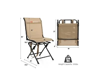 Akiudex all weather outdoor foldable 360 degree swivel chair with iron frame