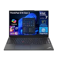 Lenovo ThinkPad E16 Gen 2 Laptop 16.0" Ips Fhd Display (Intel Core Ultra 7 155U, 16GB DDR5, 256GB M.2SSD, Intel Graphics,Fp, TB4, WiFi 6, Win 11