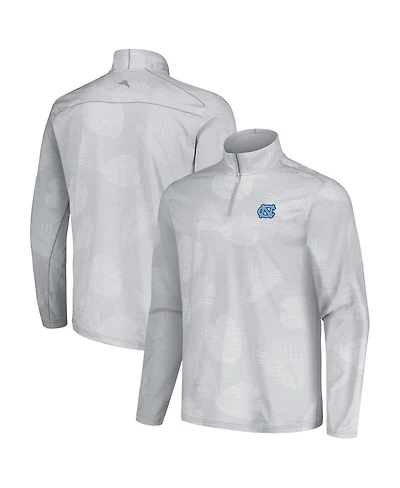Tommy Bahama Men's Gray North Carolina Tar Heels Sport Delray Frond Quarter-Zip Jacket