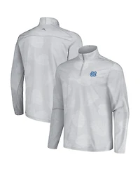 Tommy Bahama Men's Gray North Carolina Tar Heels Sport Delray Frond Quarter-Zip Jacket
