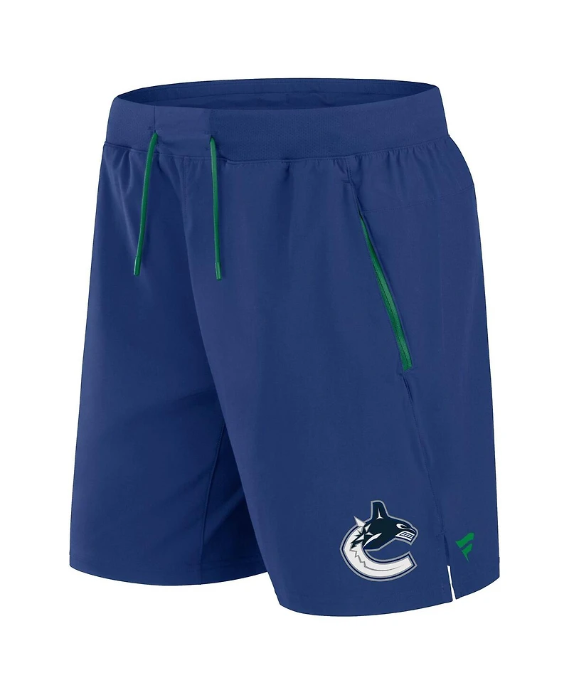 Fanatics Men's Blue Vancouver Canucks Authentic Pro Rink Performance Shorts