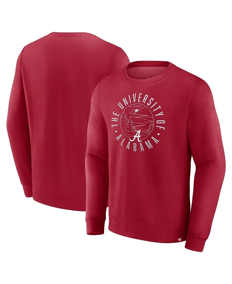 Fanatics Men's Crimson Alabama Tide Destination Pullover Sweatshirt
