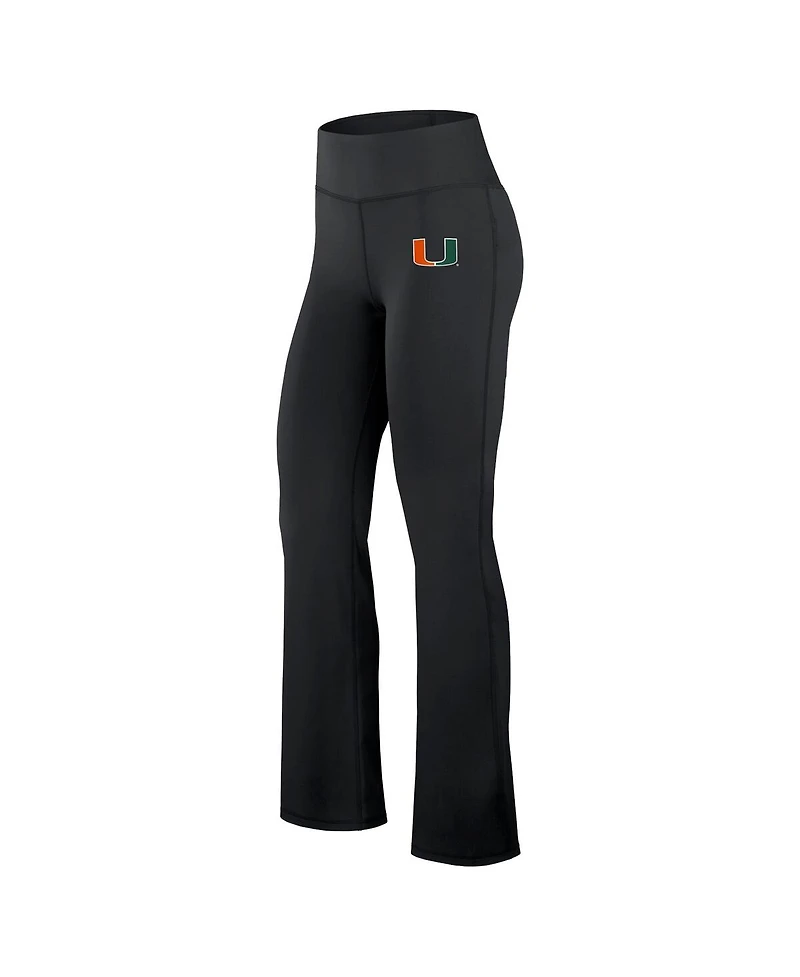 Fanatics Women's Black Miami Hurricanes Training Camp Maxed Out Flare Leggings