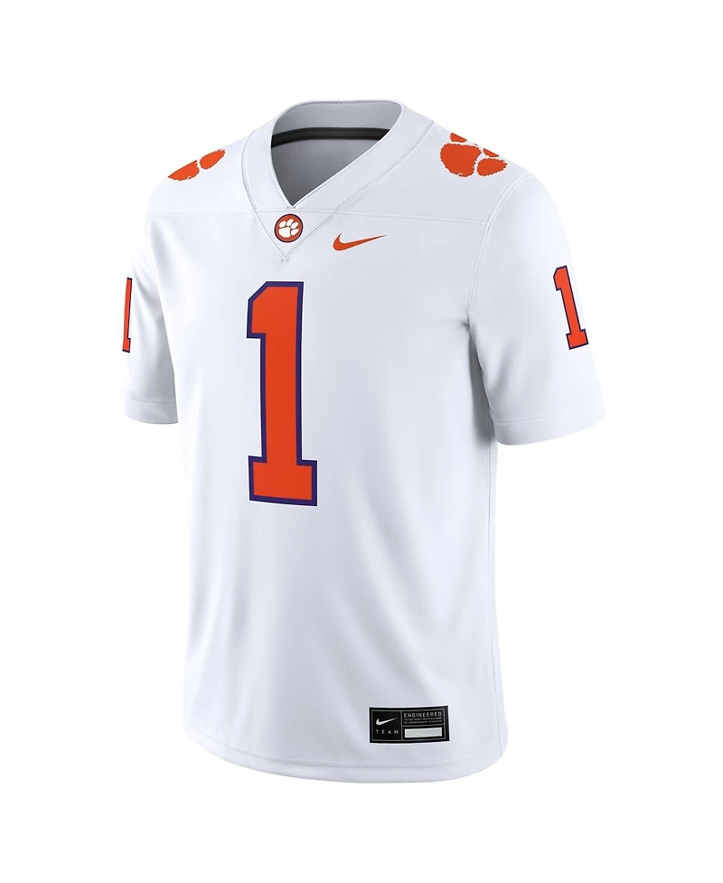 Nike Men's 1 White Clemson Tigers Game Jersey