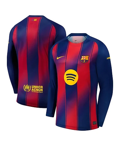 Nike Men's Navy Barcelona 2025/26 Home Replica Long Sleeve Jersey