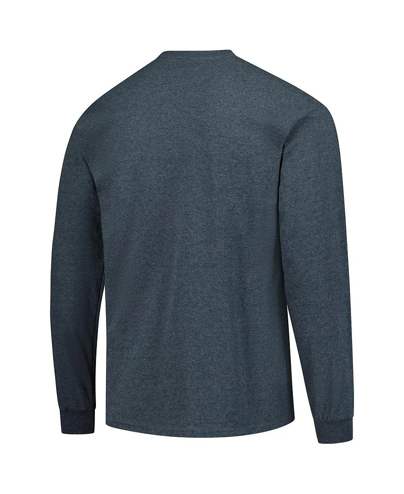 Fanatics Unlabeled Men's Heather Charcoal Washington State Cougars Logo Long Sleeve T-Shirt