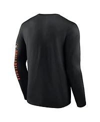 Fanatics Men's Black Philadelphia Flyers Headline Long Sleeve T-Shirt