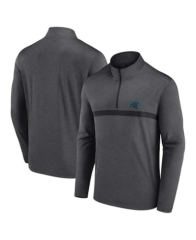 Fanatics Men's Charcoal Carolina Panthers Head-to-Head Quarter-Zip Pullover Sweatshirt