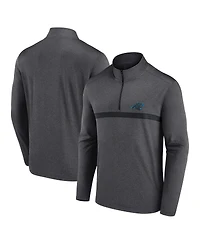 Fanatics Men's Charcoal Carolina Panthers Head-to-Head Quarter-Zip Pullover Sweatshirt