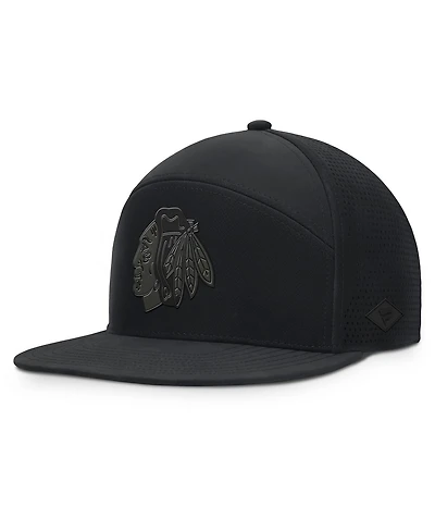 Fanatics Men's Black Chicago Blackhawks Front Office Adjustable Hat