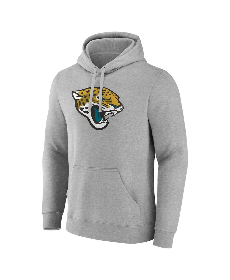 Fanatics Men's Heather Gray Jacksonville Jaguars Deliver Fleece Pullover Hoodie