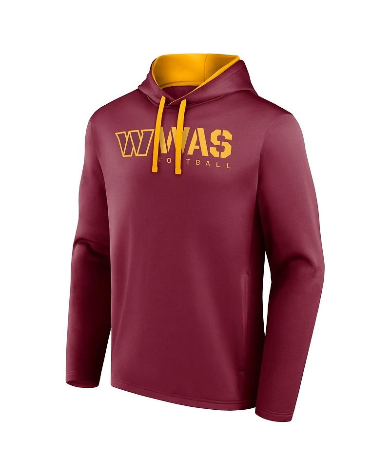 Logo Athletic Men's Burgundy Washington Commanders Head Start Pullover Hoodie