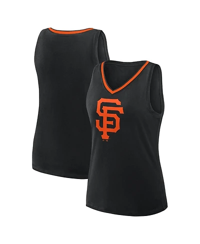 Logo Athletic Women's Black San Francisco Giants Stellar Win V-Neck Tank Top