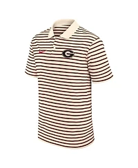 Nike Men's Cream Georgia Bulldogs Solid Foundation Striped Performance Polo Shirt