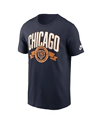Nike Men's Navy Chicago Bears Rewind Front and Back Hit Essential T-Shirt