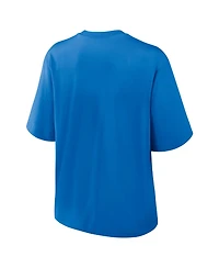 Nike Women's Blue Detroit Lions Essential Script Boxy T-Shirt