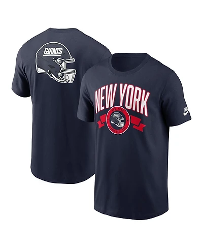 Nike Men's Navy New York Giants Rewind Front and Back Hit Essential T-Shirt