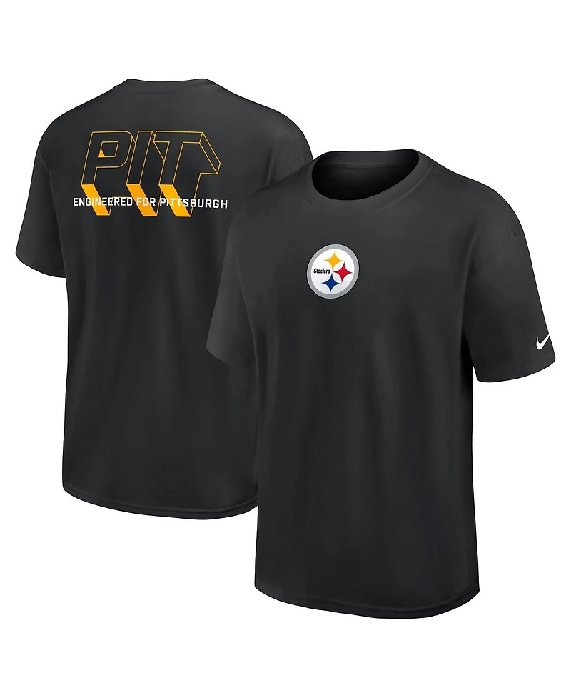 Nike Men's Black Pittsburgh Steelers Dominate the Game Essential Max90 T-Shirt