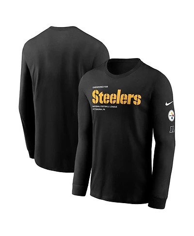 Nike Men's Black Pittsburgh Steelers Play to Win Essential Long Sleeve T-Shirt