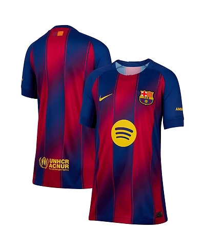 Nike Big Boys and Girls Blue Barcelona 2025/26 Home Replica Jersey