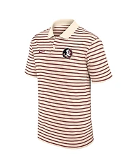 Nike Men's Cream Florida State Seminoles Solid Foundation Striped Performance Polo Shirt