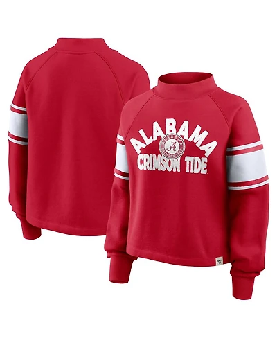 Fanatics Women's Crimson Alabama Tide Punt Coverage Quarter-Zip Sweatshirt